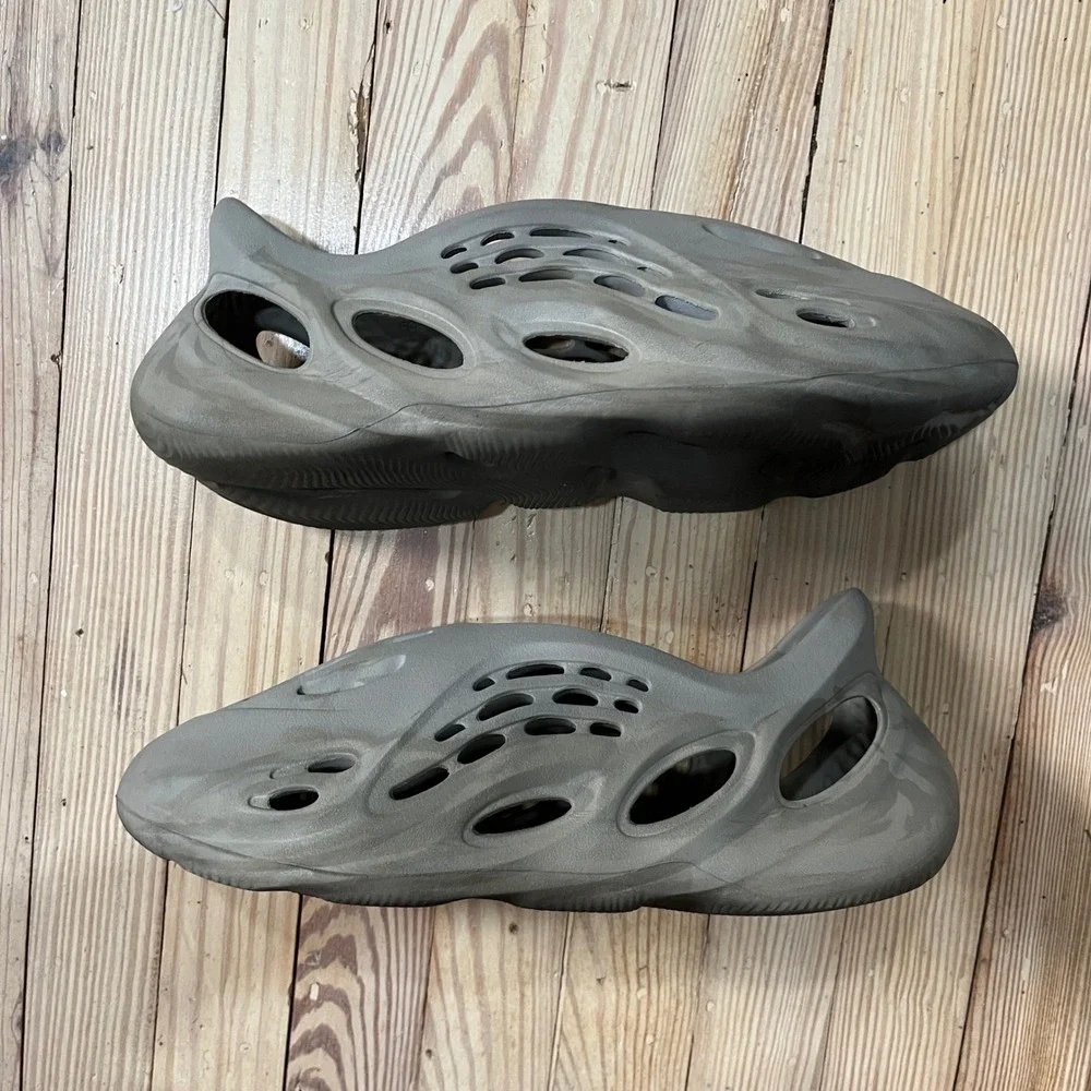 Adidas Yeezy Foam Runner Stone Sage Mens Size 14 Grey Marbled Slip On GX4472